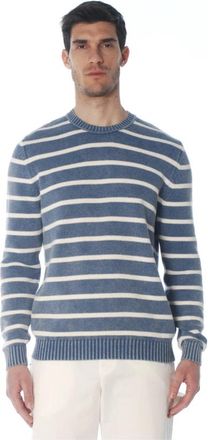 MC2 Saint Barth Maglia girocollo in cotone rigata stile marina - Heren - Ronde hals truien - Veelkleurig - XL - Katoen - Truien & Vesten