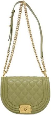 Chanel Pre-owned Boy Chanel Caviar Skin Shoulder Bag - Dames - Vintage Schoudertas - Groen - ONE Size - Leer - Vintage