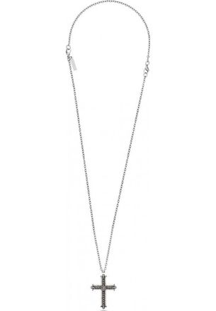 Police PEAGN0033702 Mens Whiz Antique Necklace - Silver