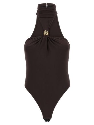 Elisabetta Franchi Jewel Detail Bodysuit