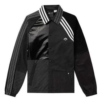 adidas originals x alexander wang Crossover Contrast Color Stitching Stripe Long Sleeves Logo Jacket Black BP6689