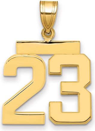 Diamond2Deal 14k Yellow Gold Medium Polished Number Charm Pendant