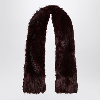 Rotate Dark Burgundy Faux Fur Scarf