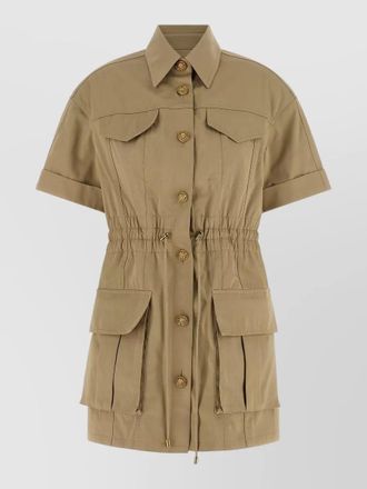 Balmain cotton gabardine mini dress