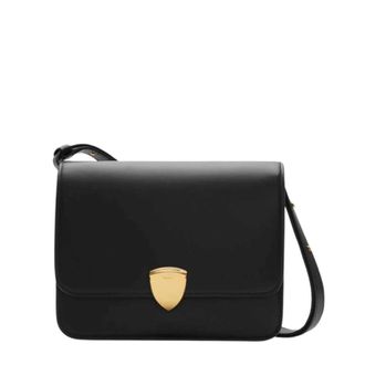 Burberry Shield-Detail Leather Crossbody Bag