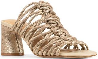 Donald J Pliner Vyta Strappy Block Heel Sandal in Platinum at Nordstrom, Size 5.5