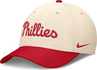 Nike Philadelphia Phillies Statement Rise Swoosh Nike Mens Dri-FIT MLB Hat in Brown | NB1711QAPP-0VE
