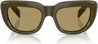 Prada Green Acetate Butterfly Sunglasses