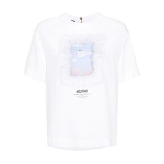 Moschino Tops, Dames, Wit, M, T-shirts