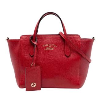 Gucci Pre-owned Handbags, female, Red, Size: ONE SIZE Pre-owned Mini Swing Satchel