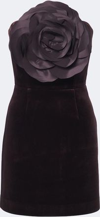 Rebecca Vallance Vestido bustier Lois de terciopelo floral