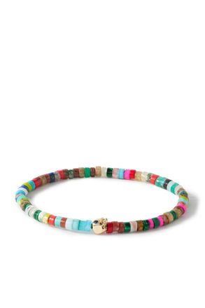 Luis Morais 14-Karat Gold, Agate and Sapphire Beaded Bracelet