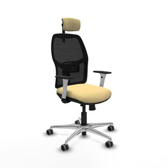 Piqueras y Crespo Silla De Oficina Piqueras Y Crespo Alfera Blanco Soporte Lumbar