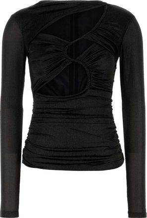 Isabel Marant Isabel Marant Womens Black Stretch Silk Blend Rose Top - Size EU 38 (Womens)