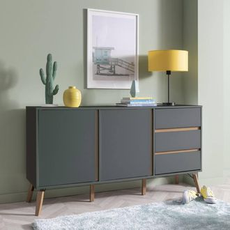 N&ouml;a & Nani Otto Sideboard Large 2 Door with Drawer in Grey