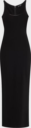 Emporio Armani Sleeveless Scoop-Neck Bodycon Maxi Dress