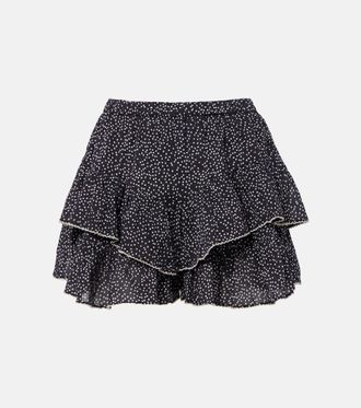 Isabel Marant Jocadia polka-dot ruffled cotton shorts