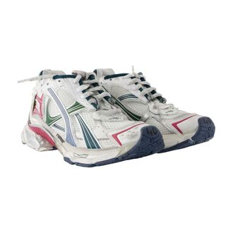 Balenciaga Womens Mesh & Synthetic Runner Sneaker White