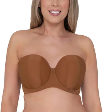 Curvy Kate Luxe Strapless Bra In Caramel