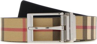 Burberry Beige Signature Checks Belt