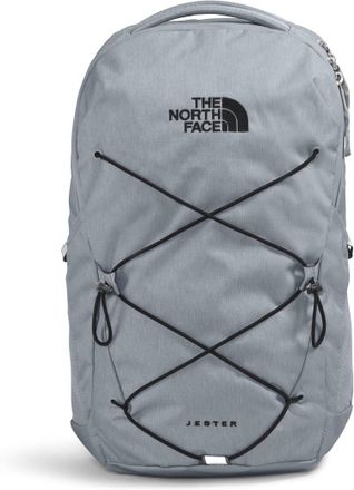 The North Face Womens Jester Everyday Laptop Backpack In Mid Grey Dark Heather/tnf Black-Npf