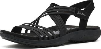 Skechers Reggae Slim - Sunnyside 2.0 Womens Sandals Black/Black : 10 B - Medium, Textile