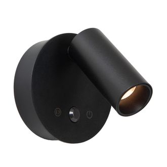 Lucide Foco de pared de aluminio con 1 led integrado, negro