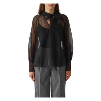 Nenette Dames, Blouses & Shirts, Zwart, Maat: 2XS