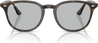 Ray-Ban 50mm Phantos Sunglasses in Light Havana /Light Grey at Nordstrom