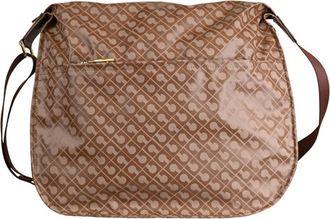 Gherardini Small Rectangular Brown Geometric Crossbody Satchel