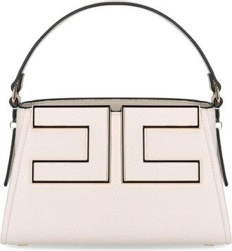 Elisabetta Franchi Milk Handbag With Maxi Logo
