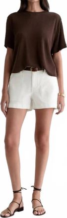 AG - Adriano Goldschmied Analeigh Denim Short In Powder White