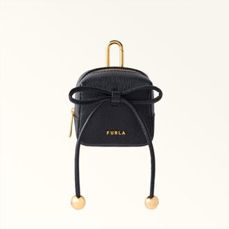 Furla Poppy Charm Nero Nero Pelle Pieno Fiore Diamond + Pelle Di Vitello Sidney Donna