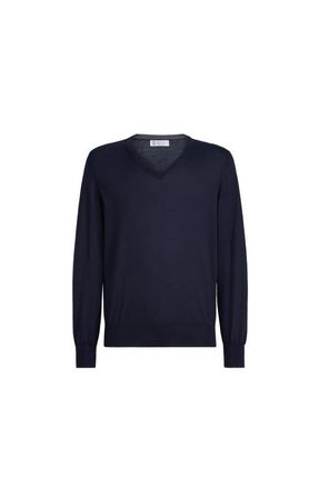 Brunello Cucinelli Cashmere and silk lightweight sweater in Navy Blue at Nordstrom, Size 44 It