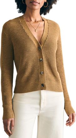 Faherty Miramar Linen & Organic Cotton Cardigan in Antique Bronze at Nordstrom Rack, Size X-Small