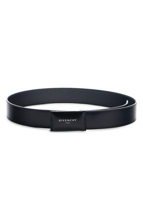 Givenchy Antigona Plaque Leather Belt in Black at Nordstrom, Size 105