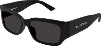 Balenciaga Grey Rectangular Unisex Sunglasses BB0331SK 001 56