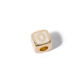 Miu Miu Enameled Metal Dice Charm, Woman, White