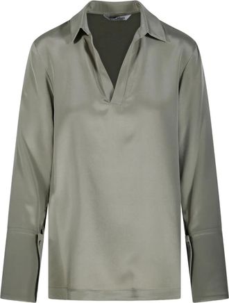 Max Mara Blusa con scollo a V - Verde