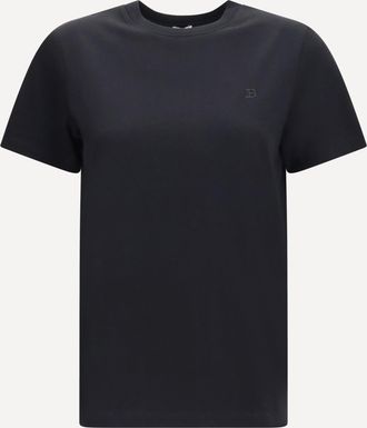 Balmain Embroidered jersey T-shirt Female L