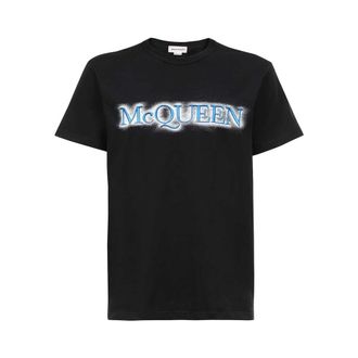 Alexander McQueen T-Shirts, male, Black, M, Logo T-Shirt