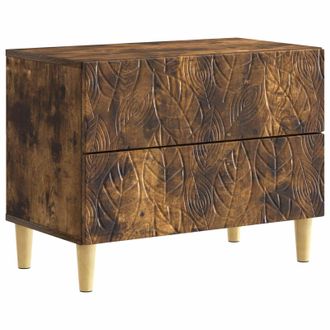 vidaXL Mesita De Noche Roble Ahumado 62 X 34,5 X 48 Cm Vidaxl