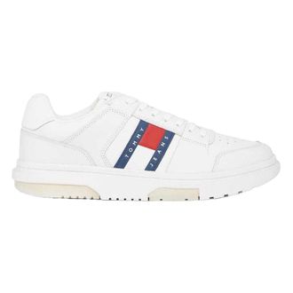 Tommy Jeans Heren Leren Trainers (Wit)
