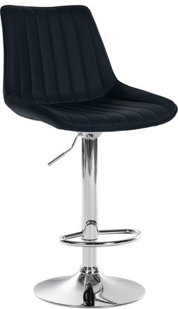 Clp Taburete de bar regulable y giratorio en Simil cuero Negro