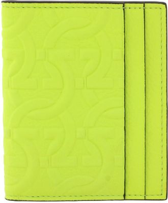 Ferragamo Gancio Embossed Leather Bifold Card Case