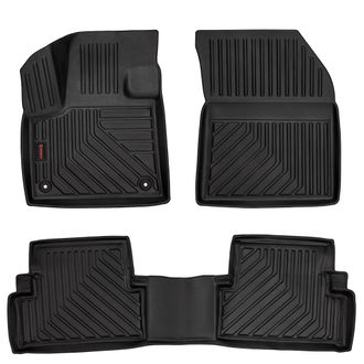 OEM Alfombrillas De Goma 3d Para Coche: Peugeot 3008 Ii (crossover, 2016-) - Borde De 5 Cm