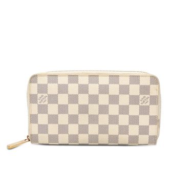 Louis Vuitton White Pvc Leather Long Wallet (Bi-Fold) (Pre-Owned)