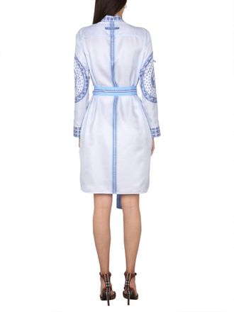 Burberry Silk Chemisier Dress - Blue