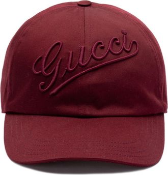 Gucci logo-embroidered baseball cap - men - Cotton - S
