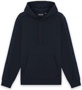 Lyle & Scott Hoodies & sweatvesten, Heren, Blauw, S, Jacquard Tape Hoodie